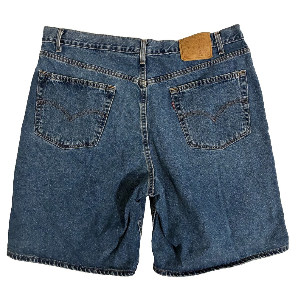 Vtg 90s Levis 550 USA Made Shorts Jorts Mens Size 42 Relaxed Fit Skater Baggy